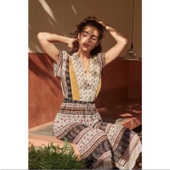 Anthropologie One September Provençal MIDI Dress Size X-Small - Picture 2 of 11